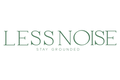 Logo of 'Less Noise' with tagline 'Stay Grounded' on a white background